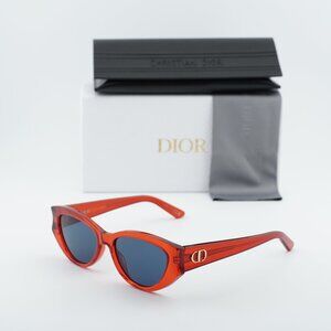 Dior DIORGLOW B1I 35B0 Cat Eye Sunglasses - Red/Blue